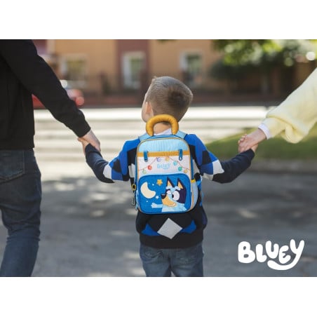 Mochila Bluey 30Cm Bolsillo Frontal