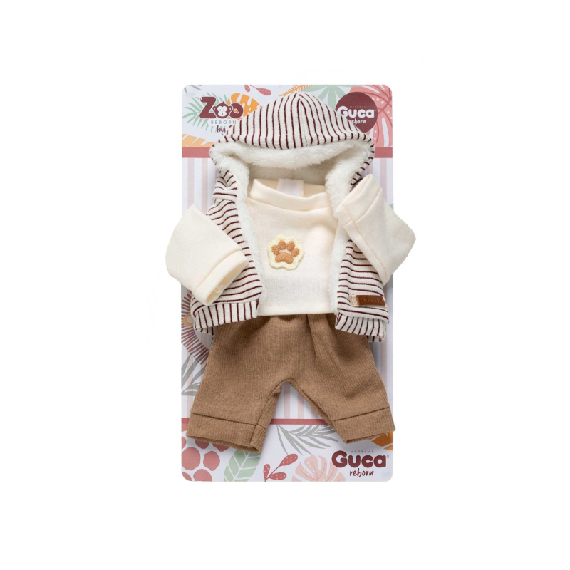 Guca Conjunto Jersey Blanco, Chaleco Y Pantalón De Muñecas Guca