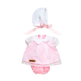 Guca Vestido Rosa Y Blanco Con Capota Y Lazo 32 Cm De Muñecas Guca 2
