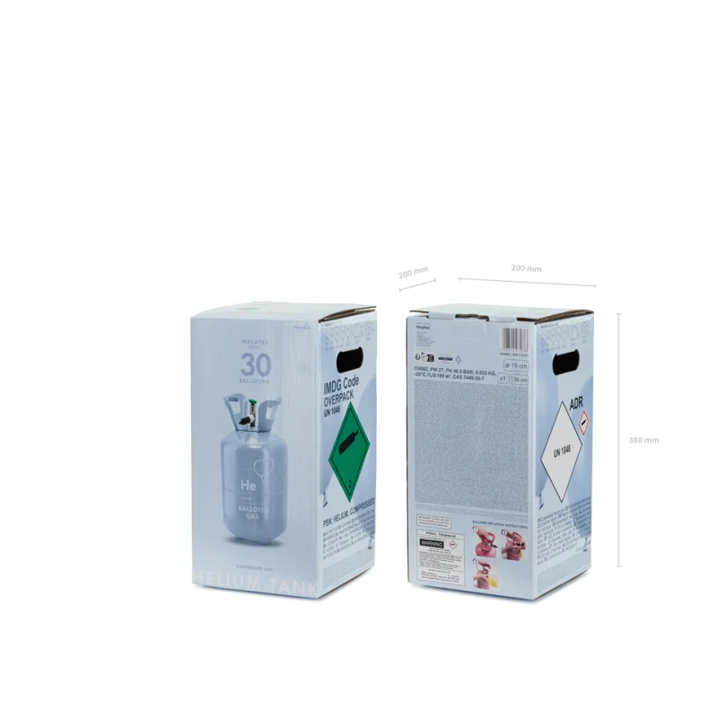 Botella Helio Azul Claro 30 Globos