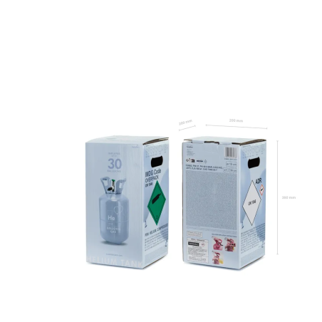 Botella Helio Azul Claro 30 Globos