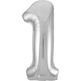 Globo Plata Número 1 86.3Cm