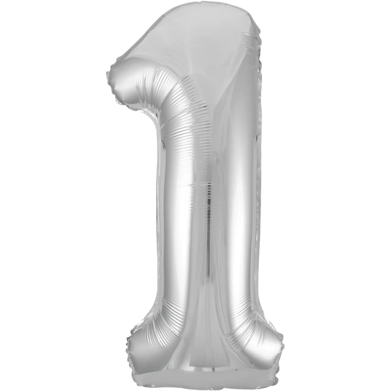 Globo Plata Número 1 86.3Cm