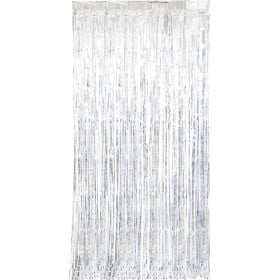 Cortina De Fiesta Plata 1X2M