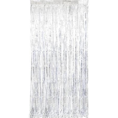 Cortina De Fiesta Plata 1X2M