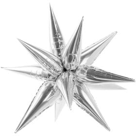 Globo Foil Estrella 3D 95Cm Plata