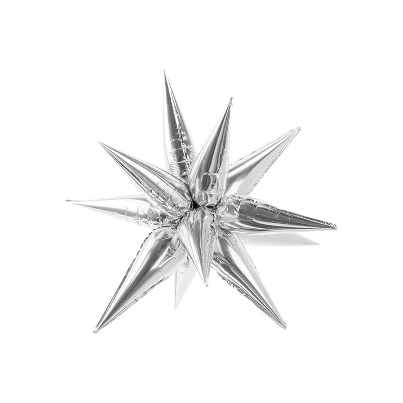 Globo Foil Estrella 3D 95Cm Plata