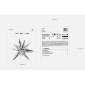 Globo Foil Estrella 3D 70Cm Plateado 2