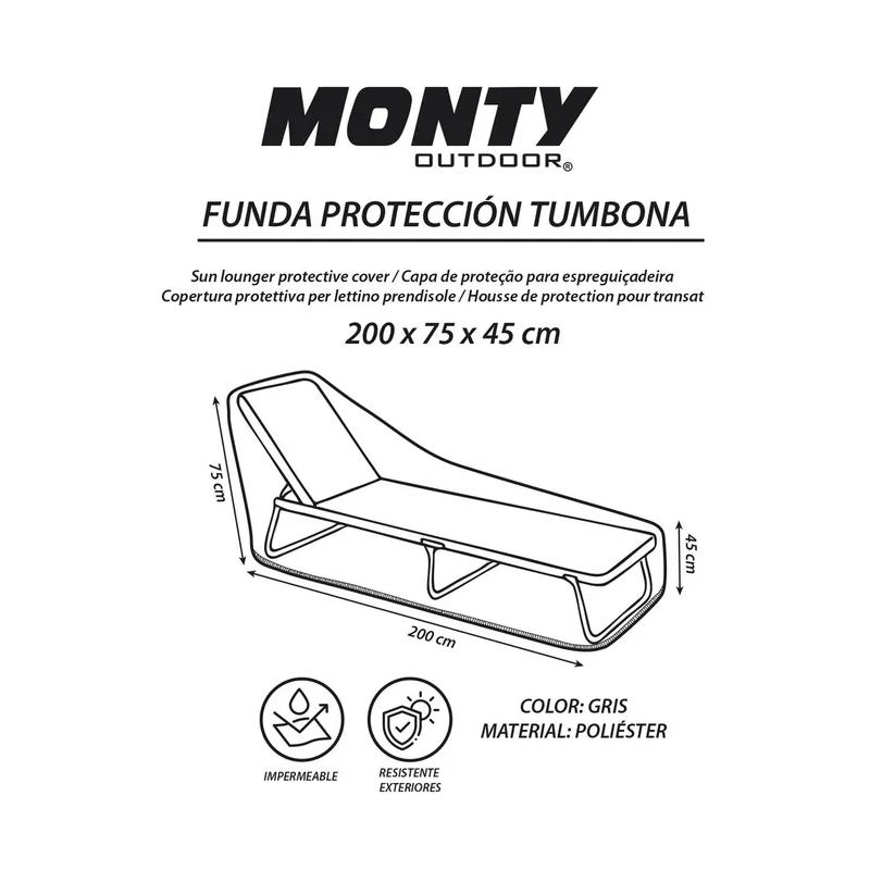 Funda Tumbona Poliéster 200x75x45CM