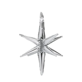 Globo Aluminio 3D Estrella 105Cm Plata