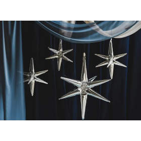 Globo Aluminio 3D Estrella 105Cm Plata 2