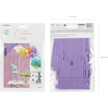 Cortina Fiesta Violeta Claro 100X200Cm