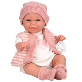 Muñecas Arias Elegance Babyto Rosa Mecanismo Risa 35 Cm
