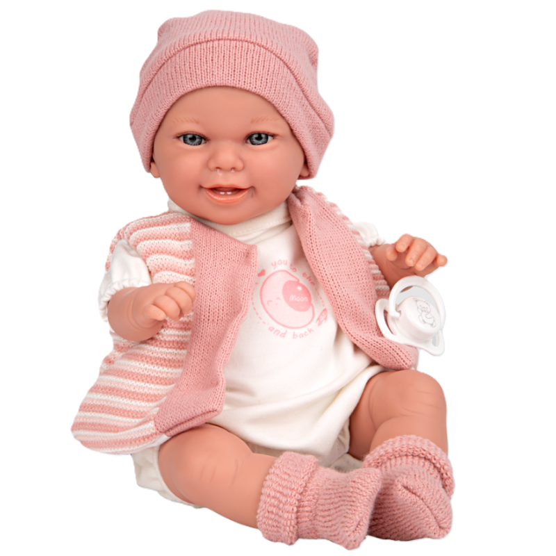 Muñecas Arias Elegance Babyto Rosa Mecanismo Risa De Muñecas Arias