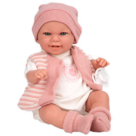 Muñecas Arias Elegance Babyto Rosa Mecanismo Risa De Muñecas Arias