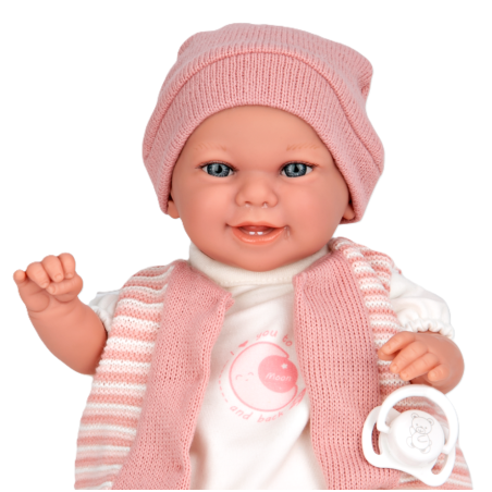 Muñecas Arias Elegance Babyto Rosa Mecanismo Risa 35 Cm