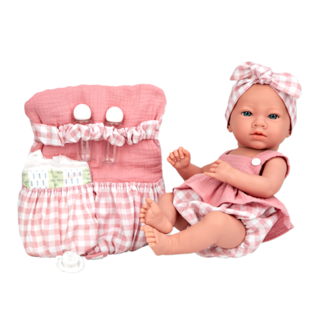 Muñecas Arias Elegance Aria Rosa Con Bolso 38 Cm