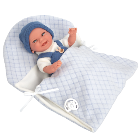 Muñecas Arias Elegance Babyto Azul Con Manta 35 Cm De Muñecas Arias