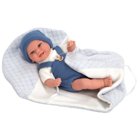 Muñecas Arias Elegance Babyto Azul Con Manta 35 Cm