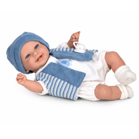 Muñecas Arias Elegance Babyto Azul Mecanismo Risa 35 Cm