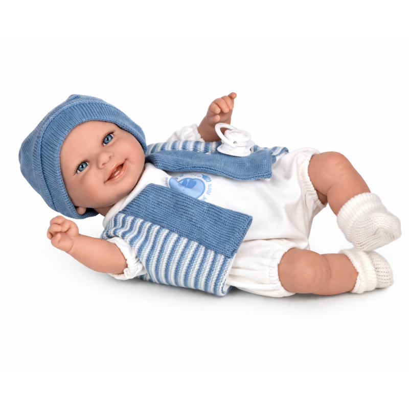 Muñecas Arias Elegance Babyto Azul Mecanismo Risa De Muñecas Arias