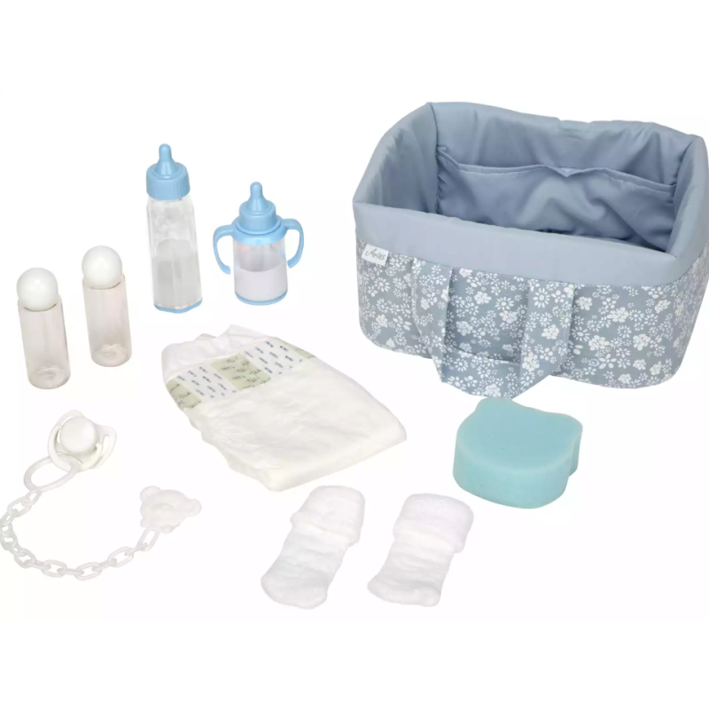 Muñecas Arias Canastilla Azul Con Accesorios