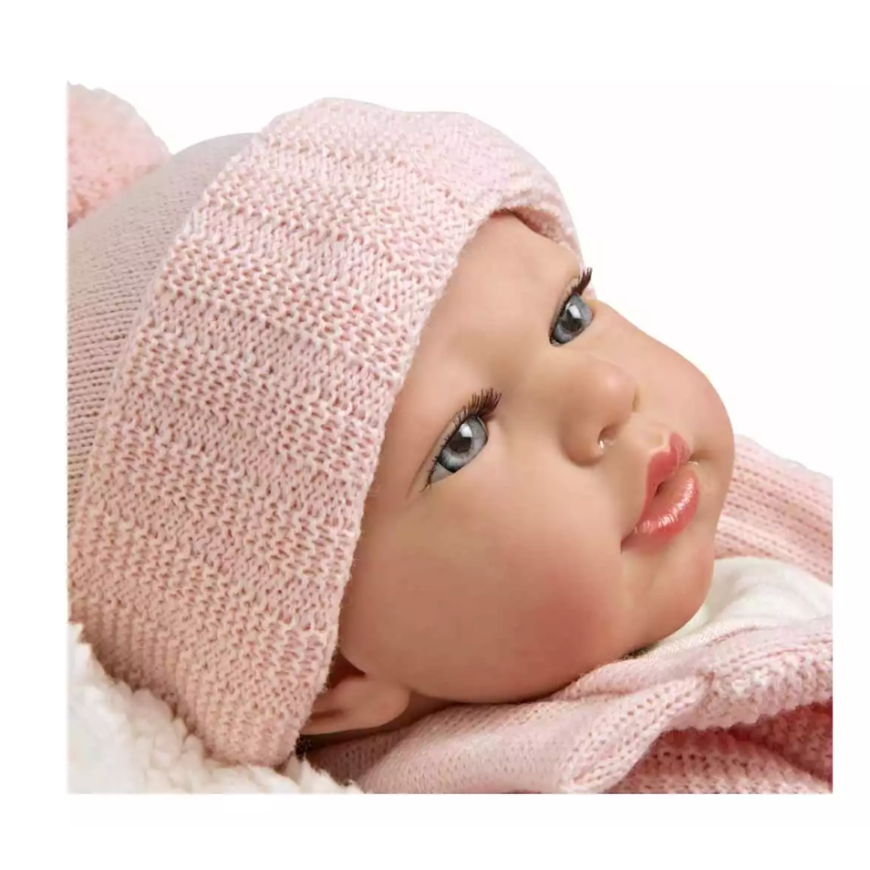 Muñecas Arias Reborn Marta Rosa Con Manta 40 Cm