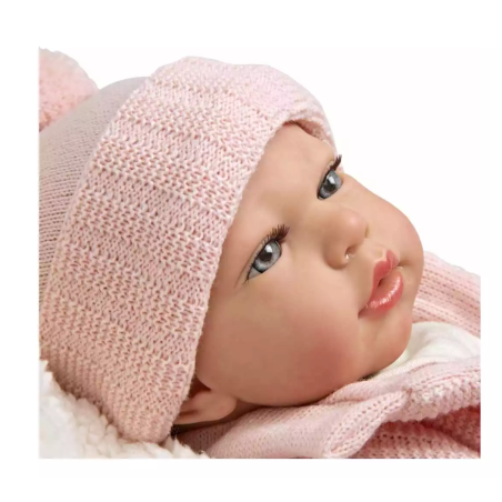 Muñecas Arias Reborn Marta Rosa Con Manta 40 Cm