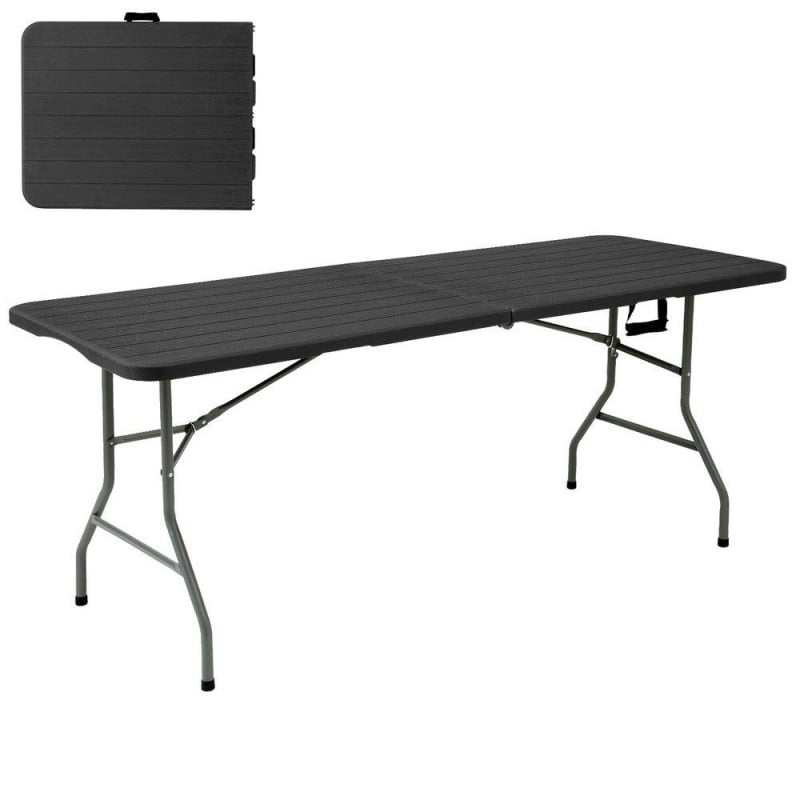 Mesa Doble Plegable Ceniza 180x74CM