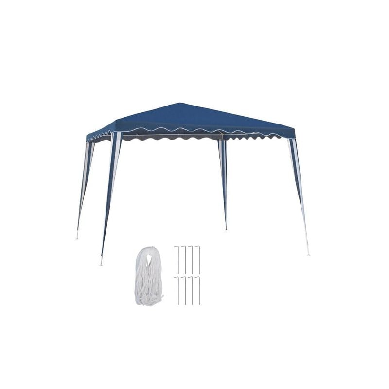 Gazebo Desmontable Acero Azul 3X3X2.45CM