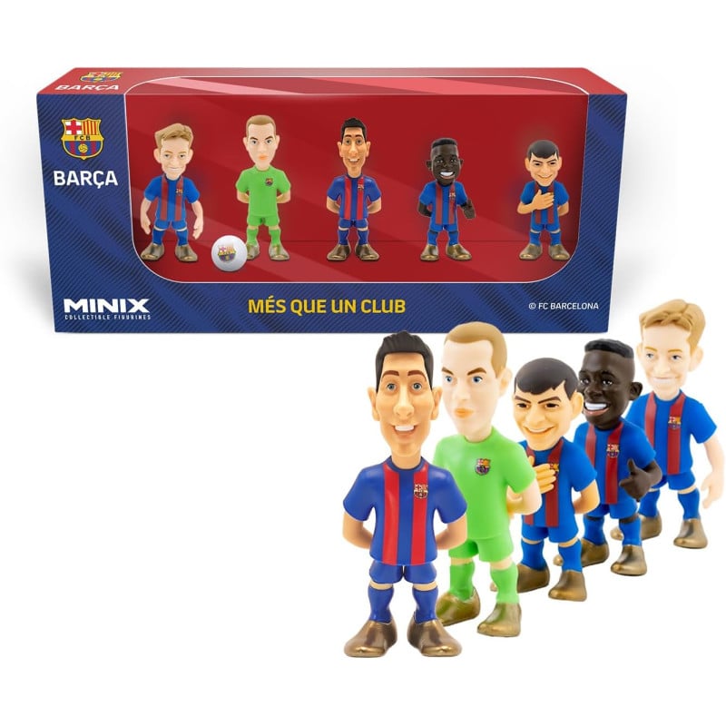 Minix F. C. Barcelona Pack 5 Jugadores 7 Cm De Bambotoys