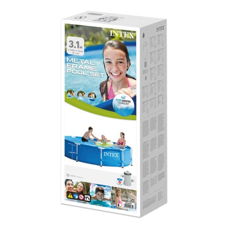 Intex Piscina Tubular Redonda 305x76 cm