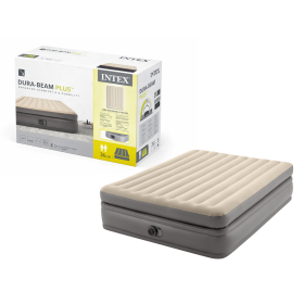 Colchón Hinchable Queen Prime Comfort Elevated 203 Cm De Intex