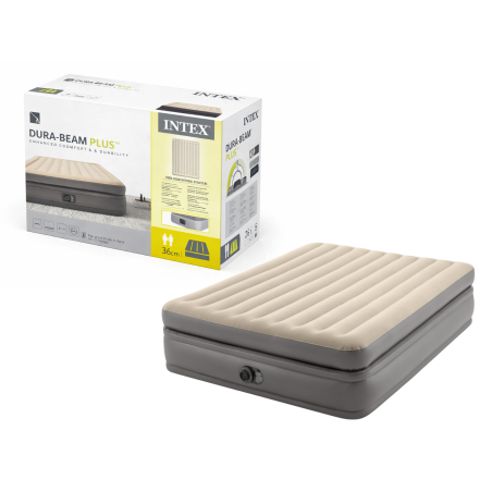 Colchón Hinchable Queen Prime Comfort Elevated 203 Cm De Intex
