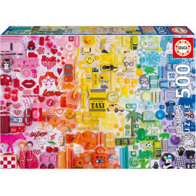 Puzzle Collage De Colores 500 Pzs