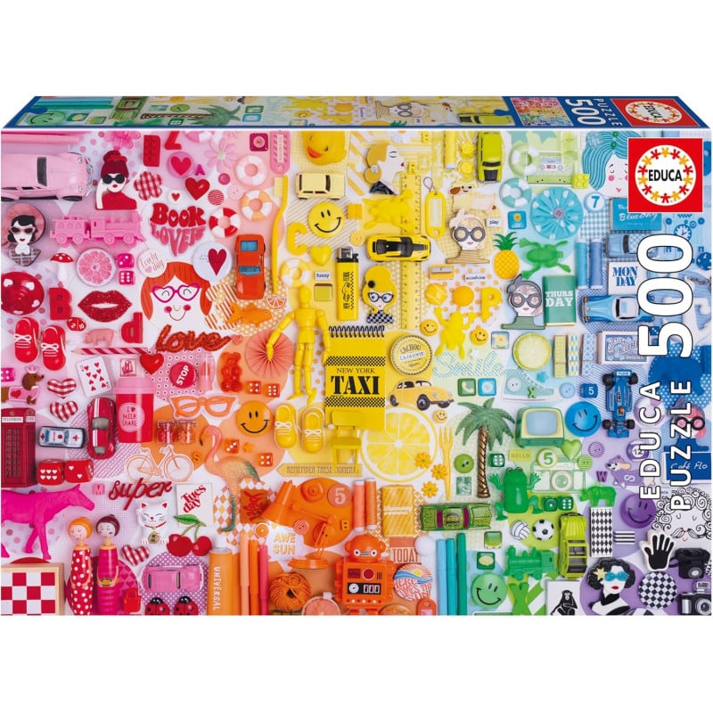 Puzzle Collage De Colores 500 Pzs De Educa Borras