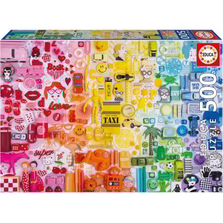 Puzzle Collage De Colores 500 Pzs De Educa Borras