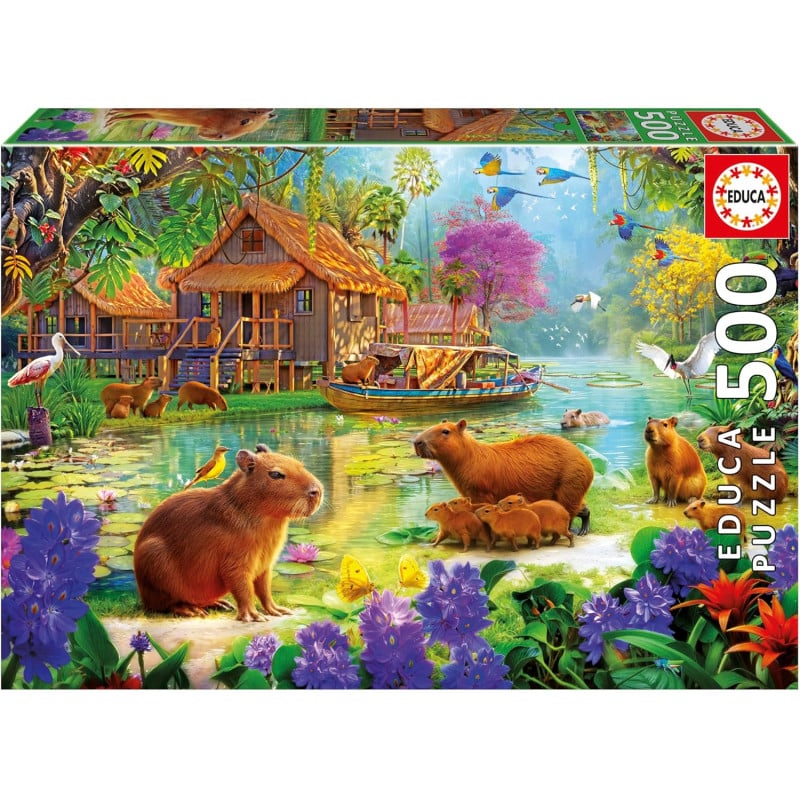 Puzzle Pueblo De Capibaras 500 Pzs De Educa Borras