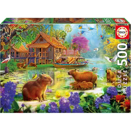 Puzzle Pueblo De Capibaras 500 Pzs De Educa Borras