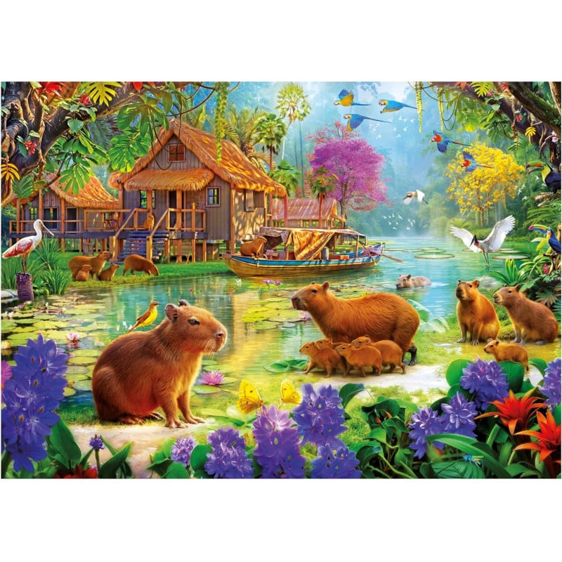 Puzzle Pueblo De Capibaras 500 Pzs
