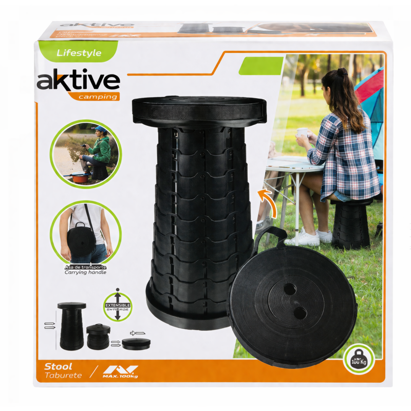 Taburete Portátil Telescópico 44Cm