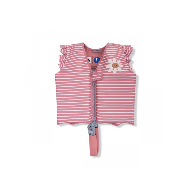 Chaleco Flotación Rosa y Blanco Flor 1/2 Años