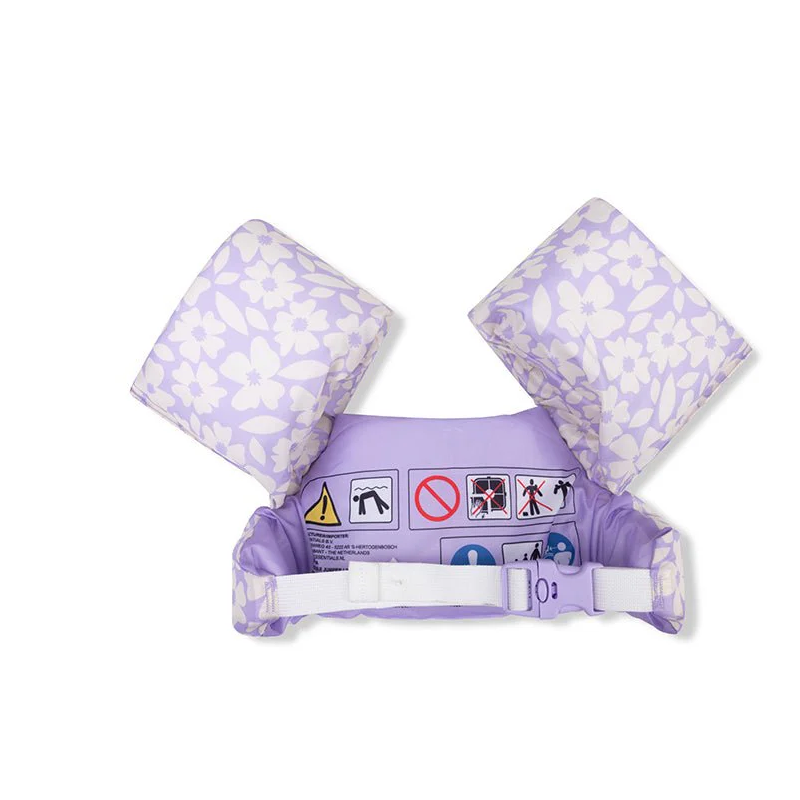 Chaleco Con Manguitos Lila Flores 2/6 Años