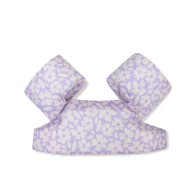 Chaleco Con Manguitos Lila Flores 2/6 Años