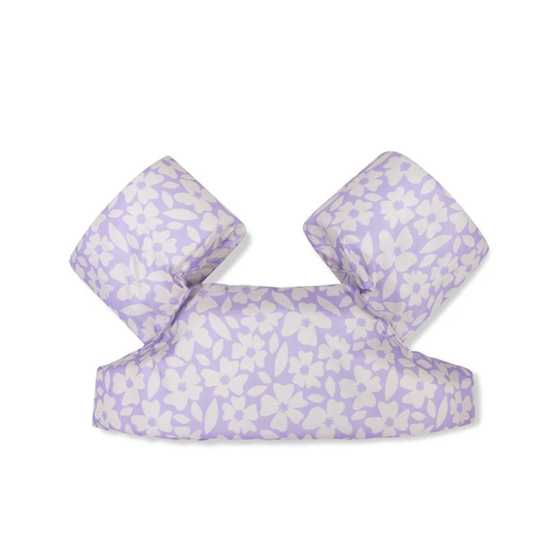 Chaleco Con Manguitos Lila Flores 2/6 Años