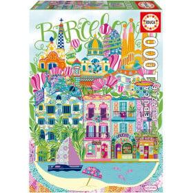 Puzzle Barcelona By Car Pintos 1000 Pzs De Educa Borras