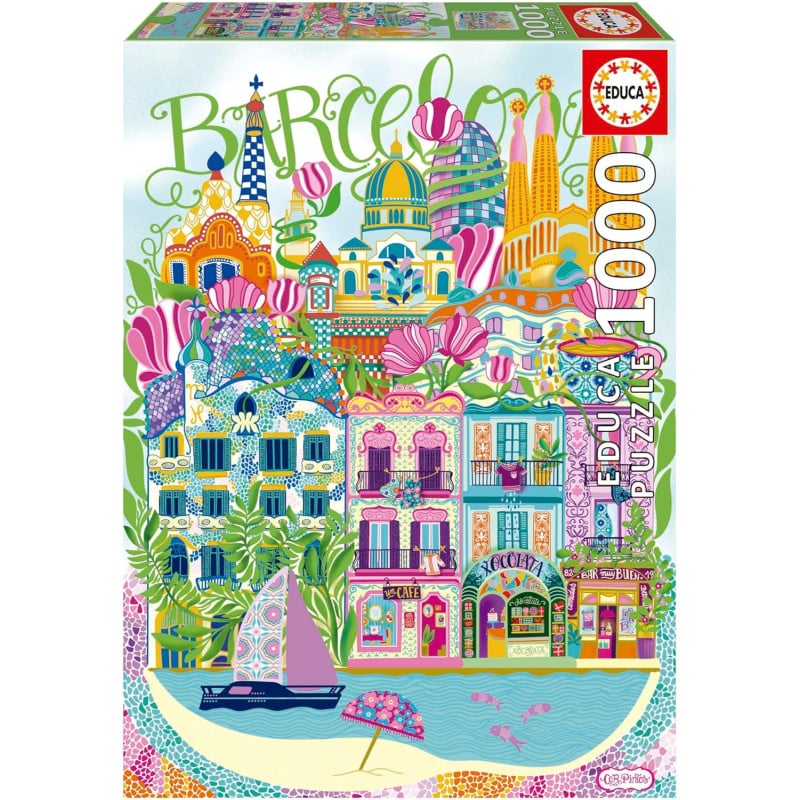 Puzzle Barcelona By Car Pintos 1000 Pzs De Educa Borras