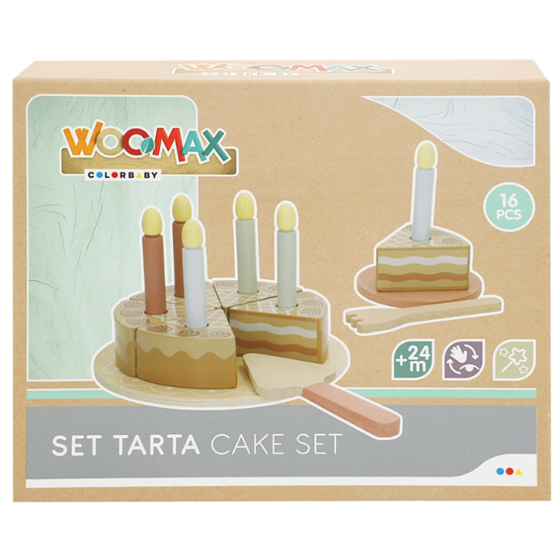 WOOMAX SET TARTA CUMPLEAÑOS MADERA