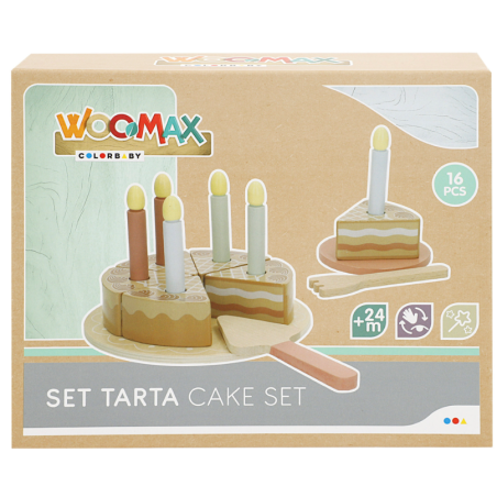 WOOMAX SET TARTA CUMPLEAÑOS MADERA