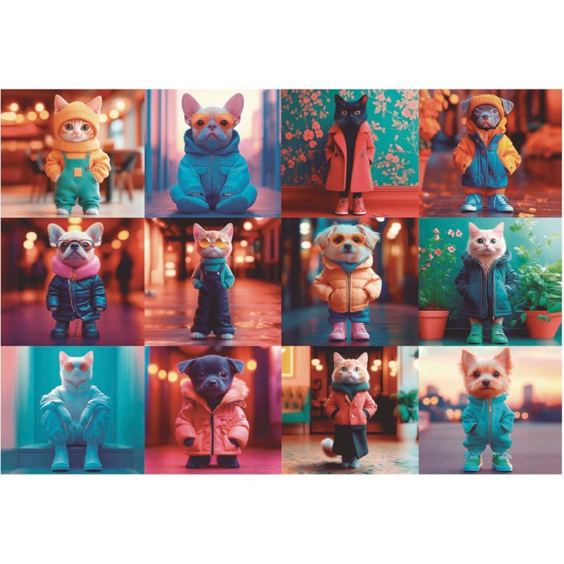 Puzzle Animales De Moda 200 Pzs